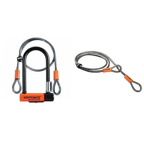 Kryptonite Evolution Mini-7 Bike U-Lock with Cable + KryptoFlex Security Cable
