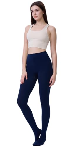 Image of DUCMODA Women's 70D Semi-Opaque Tights High Waist Solid Soft Stretch Pantyhose