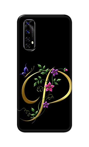Image of Printed Hard Back Cover Case for Realme Narzo 20 Pro | Realme 7 | Realme Narzo 30 4G Back Cover (Alphabet P) -1803