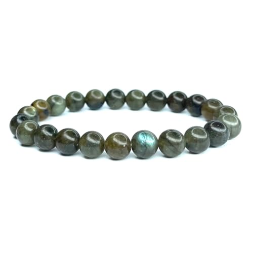 Bracelet en Labradorite de Madagascar – Perles 8 mm – Protection & Élégance Naturelle – Pierre Véritable – Bijou Énergétique Unisexe en Lithothérapie pour Homme & Femme, Méditation & Cadeau