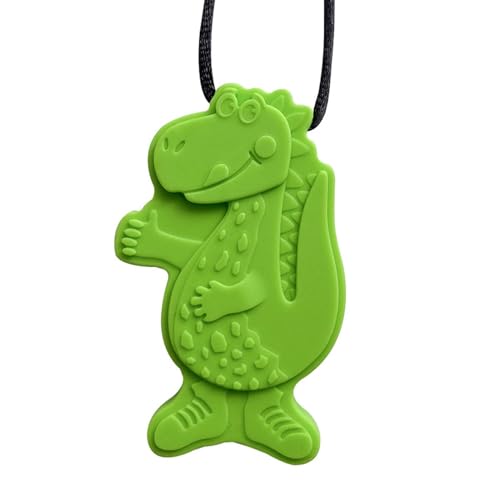 Collier À Mastication Sensorielle - Collier À Croquer | Toys À Mastication Sensorielle De Dinosaure En Silicone Pour Les | Jouets À Mastication En Silicone | Collier Moteur À Moteur | Tee