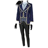 Echunchan Aoba Tsumugi Cosplay Carnaval Costume Halloween Christmas Costume Shirt Vest Coat Trousers Feather Gloves (XXL, Female)