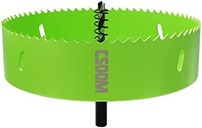 CSOOM Bi-metalowa otwornica koronka wiertnicza do prac w płytach gipsowo-kartonowych, tworzywie sztucznym, drewnie, metalach, cienkiej blasze stalowej, wysokowydajne narzędzie wiertnicze rozmiar 48 mm