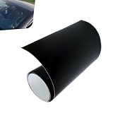 Ypoyney Car Windshield Banner Sun Strip Tint, Matte Front Windshield Protection Shade Film, Waterproof Sun Visor Decoration Decal, Universal for Car SUV RV Truck Boat (Black)