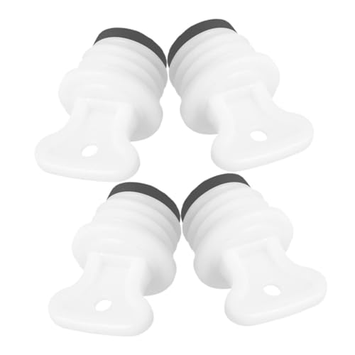 Generic 4pcs Hot Water Bottle Sealing Plug Hot Water Bottle Screw Cap Hot Water Bottle Replacement Parts Heat Water Bag Lid Hot Water Bottle Stopper Hot Water Bottle Cover White Rubber