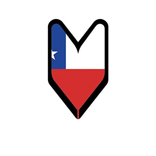 ION Graphics Chilean Driver Badge Sticker Decal Vinyl wakaba Leaf soshinoya Chile CHL CL 5" Bumper Locker Laptop Window - Sticks to Any Surface