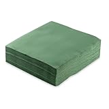 MORIGAMI Servilletas de Papel 40x40 cm Punta Punta – 200 Unidades, 2 Capas, Alta Absorción, para Hostelería, Eventos y Restaurantes, Color Verde