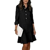 QXE Womens White Cotton Linen Dresses Casual Button Down Shirt Dress 2026 Summer Midi Dress Beach Vacation Clothes