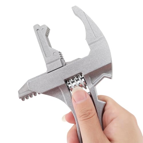 OriGlam Clé à molette réglable, grande clé à ouverture, en alliage d'aluminium, outil de réparation pour salle de bain, lavabo, tuyau, plomberie, automobile