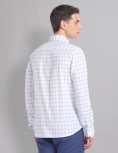 Image of AD by Arvind Tartan Check Cotton Summer Shirt