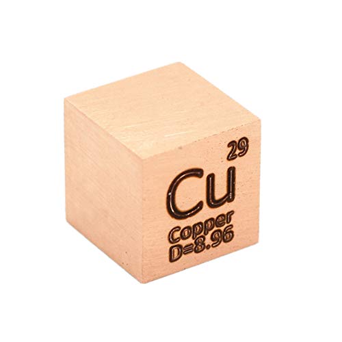 Pure Metal Copper 10mm Density Cu Cube for Element Collections Lab Experiment Material Hobbys Simple Substance Block Display DIY
