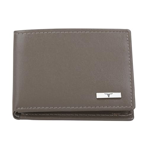 Image of URBAN FOREST Fred Aniline Taupe Leather Wallet for Men