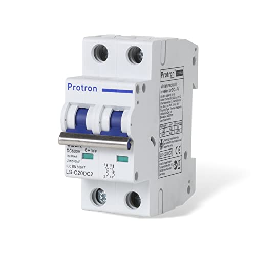Protron DC Leitungsschutzschalter, LS-Schalter, MCB, Sicherungsautomaten für PV Photovoltaikanlagen (LS-C32DC2 32A 2-polig)