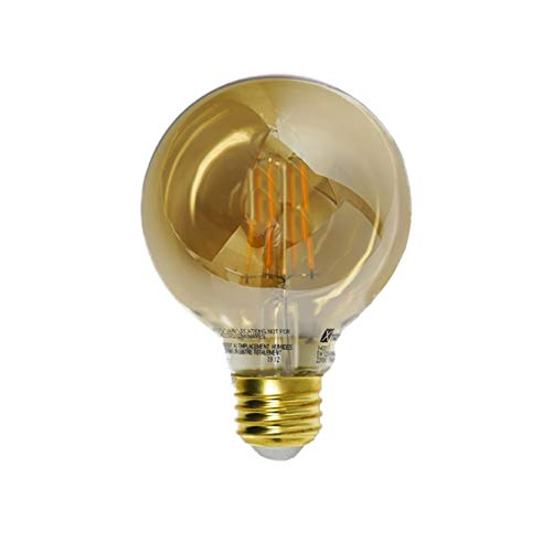 Xtricity LED G25 Vintage Globe Light Bulb, Dimmable, Amber Glass, 5W (40W Replacement), 2200K Soft White, 350 Lumens, Decorative Globe Bulbs with E26 Medium Base, 120V (1 Pack)