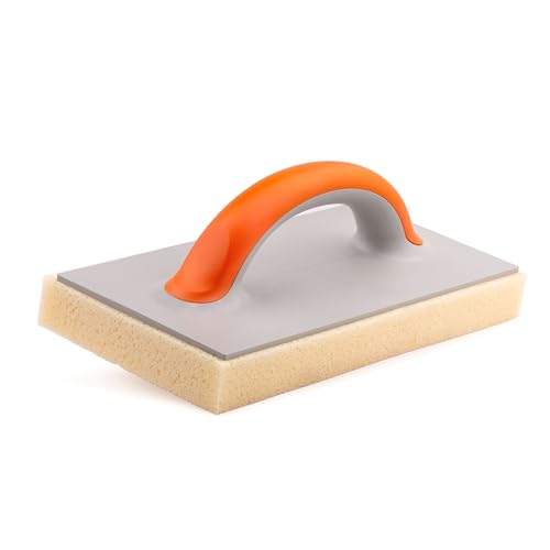 MIVOS Fliesenwaschset 7-teiliges Fliesenleger Waschset mit Räder - Profi Fliesen Waschset - Stukkateurspachtel - Zahnkelle - Schwammbrett - Reibebrett - Eimer 22L - Mörtelmischer