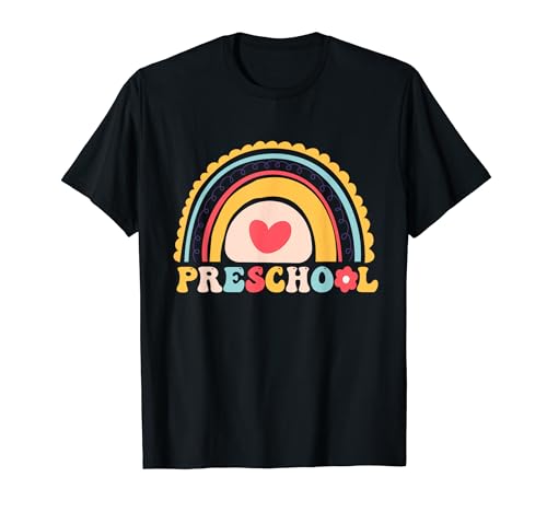 Preescolar Rainbow Girls Boys Kids Teacher 100 Days Of School Camiseta