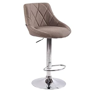 CLP Barkruk Lazio met stoffen bekleding, draaibare baliekruk met voetensteun, in hoogte verstelbare barstoel met…