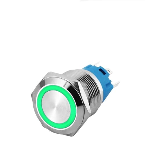 Botón de encendido de motor de 16mm para salpicadero de coche con luz 220V