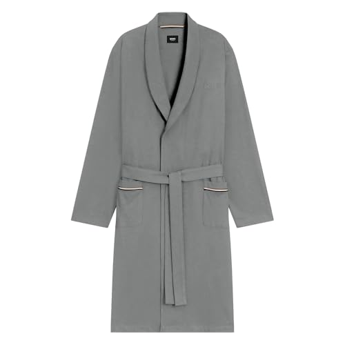 BOSS Men's Loungewear Homewear House Coat Dressing Gown Robe BM, Medium Grey, M
