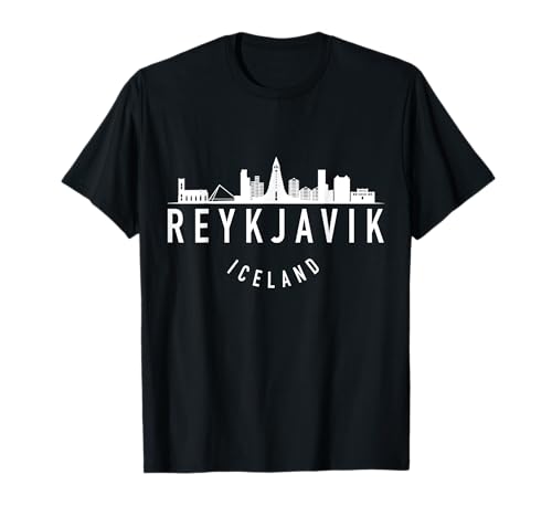 Reykjavik Islandia Skyline Bandera Islandesa Orgullo Souvenir Camiseta