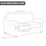 SearchI Sofa Cover Couch Covers, 3 Pieces Sofa Slipcover with 2 Separate Cushion Covers Stretch Soft Furniture Protector for Living Room Couch Cover for Pets Kids(Loveseat, Beige+Flower) - Image 4