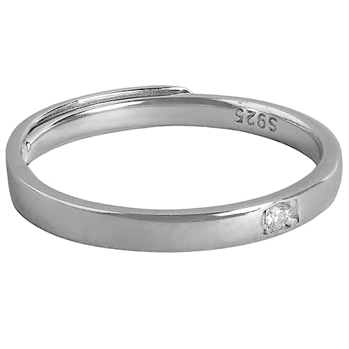 ZAVYA Solid CZ Studded 925 Pure Silver Ring For Men | With Certificate of Authenticity (B0C7KQR72Q) Amazon Price History, Amazon Price Tracker