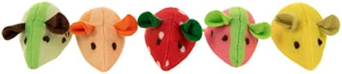 SmartyKat (5 Count Skitter Slices Plush Catnip Cat Toys - Multi Color, 5 Count