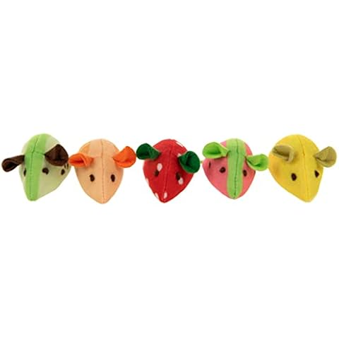 SmartyKat (5 Count Skitter Slices Plush Catnip Cat Toys - Multi Color, 5 Count Cover