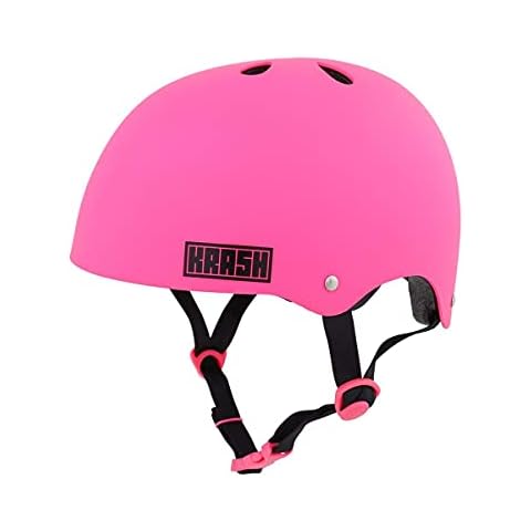 KRASH Pro Fit System Kids Helmet in Matt Pink Cover