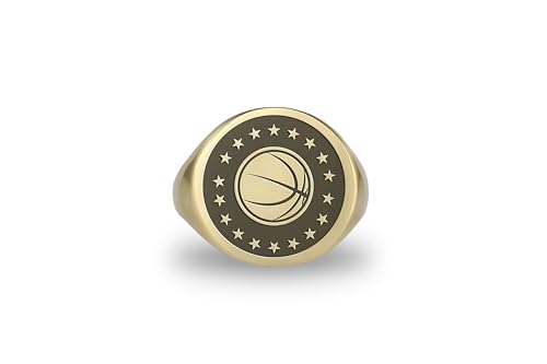 Bague de basket-ball en or au design ciselé pour passionné de mode - 4