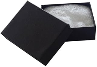 JPI DISPLAY #11 Matte Cotton Filled Paper Jewelry Boxes, Black, 100 Count