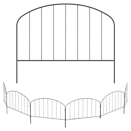 Clôture de jardin décorative barrière pour animaux et bordure extérieure en métal sans creuser