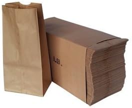 Paper Lunch Bags, Paper Grocery Bags, Durable Kraft Paper Bags, 6 LB Pack Of 500 Bags Brown,