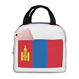 bmnaswt Isolierte Lunchtasche mit mongolischer Flagge, für Damen und Herren, wiederverwendbare Lunchbox für Arbeit, Picknick