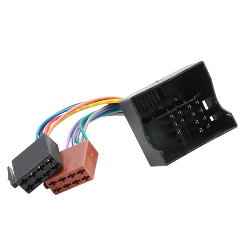Car Stereo ISO Radio Wire Connector 16 Pin Wiring Harness Adapter Compatible with VW Jetta Passat Ford BMW Mini Cooper R50 Skoda Octavia Opel Corsa Cable Plug for CD Player System