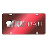 BLK/REF WKU TOPPER TAG (41500) High Quality Acrylic Tag with Reflective Vinyl Logo Officially Licensed NCAA Product Made in USA Show your Team Support