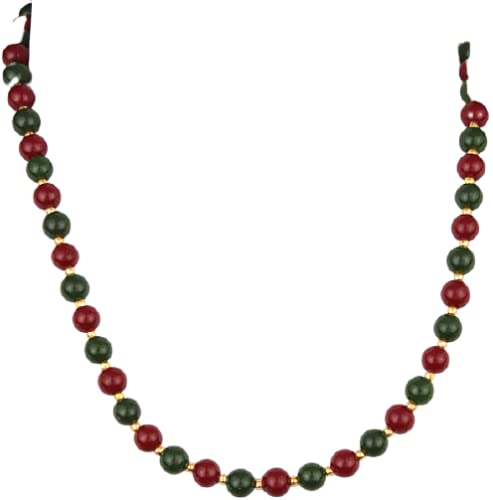 Exotic India Copper Alloy Multicolour Faux Ruby and Emerald Chain for Women (B0054JU4E4) Amazon Price History, Amazon Price Tracker