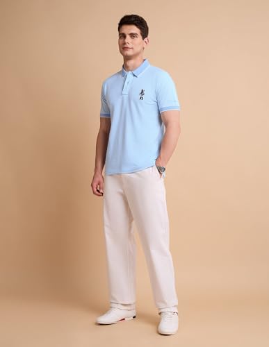 Image of U.S. Polo ASSN. Solid Slim Fit Polo T Shirts for Men - 100% Cotton, Half Sleeves Mens Tshirt