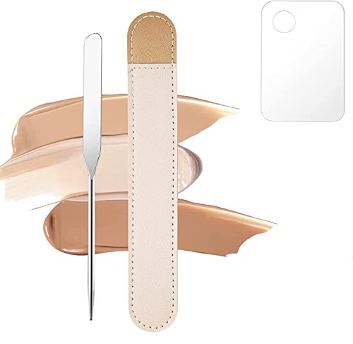 Picasso Spatula Makeup Korean, Picasso Makeup Spatula, Makeup Spatula Picasso Stainless, Korean Makeup Spatula (with Leather Case+Palette)