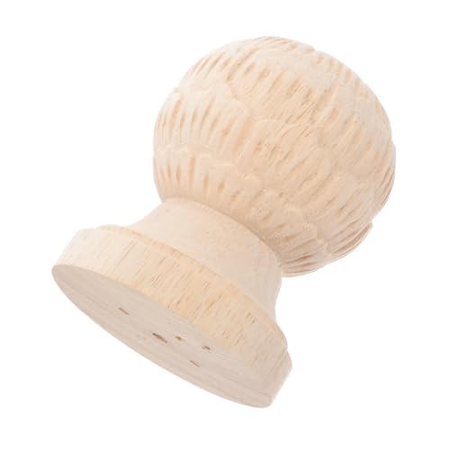 Alipis Carpintería Escultural Madera Pineapple Finial Decorativo Para Barandillas y Camas Compatible Con Escaleras Residenciales Comerciales Detalles Vintage y Fácil Montaje