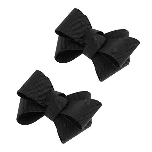  B Baosity 2 Pezzi Elegante Fiocco A Forma Di Farfalla Shoe Clip Per Scarpe Causali, Decorazione Per Borse, Cappelli, Sciarpe O Copricapi Fai-Da-Te - Nero, 8 centimetri