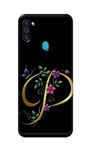 Image of Printed Hard Back Cover Case for Samsung Galaxy M11 | Samsung Galaxy A11 Back Cover (Alphabet P) -1803