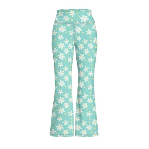 Image of Girls Flare Leggings 5-14T Cute Bell Bottoms for Girl Yoga Pants for Gym