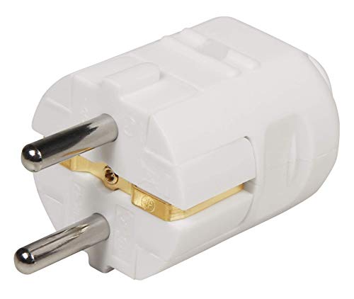 McPower 1300139 - Enchufe con protección de contacto (250 V), color blanco