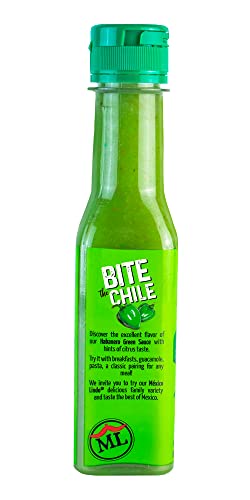 Mexico Lindo Green Habanero Hot Sauce | Real Green Habanero Chili Pepper | Enjoy with Mexican Food, Seafood & Pasta | 5 Fl Oz Bottles (Pack of 2)
