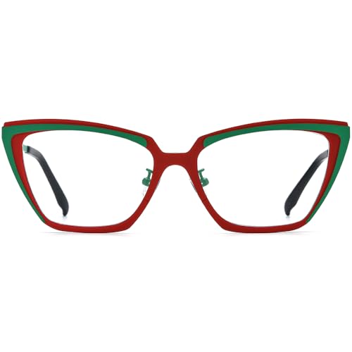 Image of FONEX Colorful Pure Titanium Glasses Frame Women Retro Round Eyeglasses