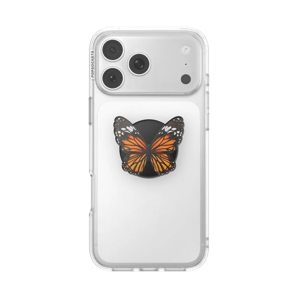 Image of PopSockets Adhesive Phone Grip, Holder- Monarch Butterfly