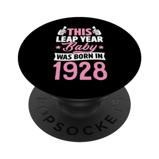 Este bebé de año bisiesto nació en 1928 Febrero 29 Cumpleaños PopSockets PopGrip Intercambiable