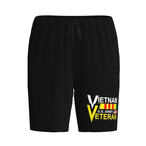 Army Vietnam Veteran Pajama Shorts for Men, Men's Pajama Bottoms, Sleepwear for Summer2