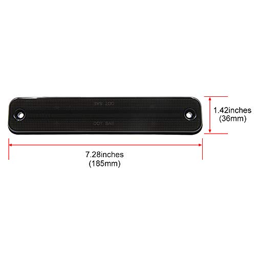 NSLUMO Amber Red Led Side Marker Lights for 2003-2009 Hummer H2 Smoked Lens Side Fender Lights Replace OEM Led Sidemarker Lamps